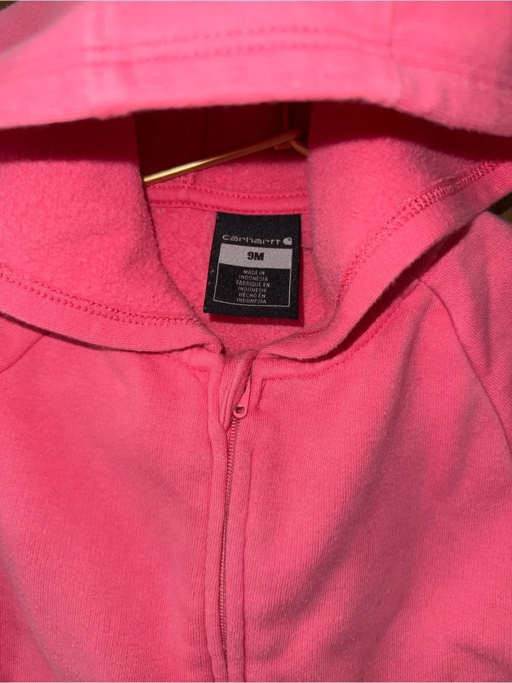 Carhartt Pink Hooded One-Piece Fleece for Kids